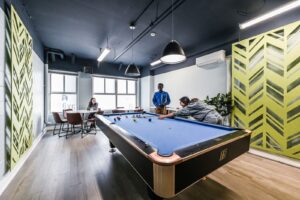 game room with pool table
