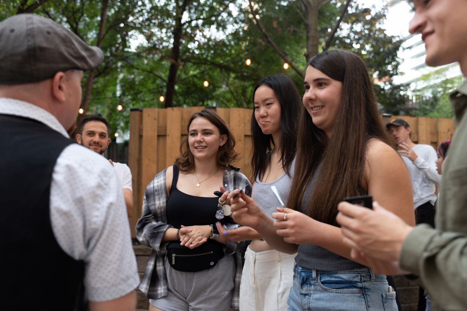 DSC02657 students chatting in a circle
